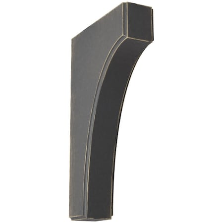 Ekena Millwork 1 3/4"W x 6"D x 10"H Clarksville Wood Vintage Decor Bracket, Black BKTWD02X06X10CVBL